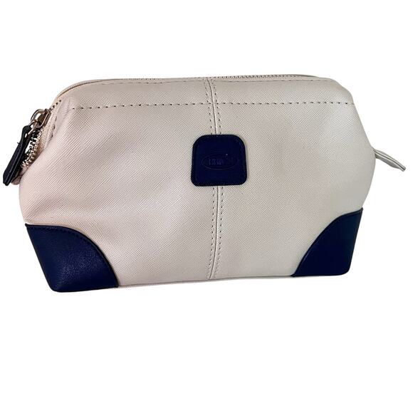 BRIC’S Qatar Airways Amenity Toiletry Zip Pouch Cream Blue Travel Dopp Case - Picture 1 of 10